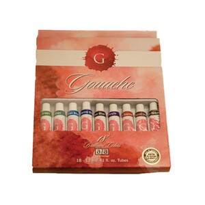 gouache set 12ml tubes 18 colors